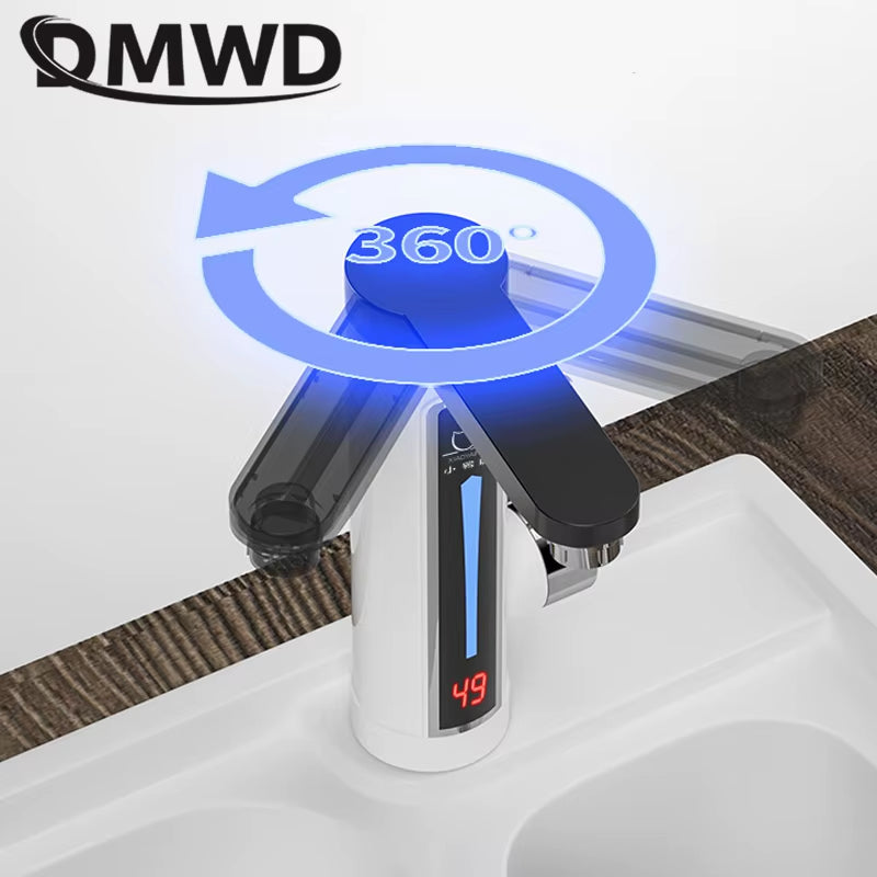 Household Instant Heating Faucet Electric Water Heater Hot Cold Dual-Use Tankless Tap Quick Heating LED Temperature Display