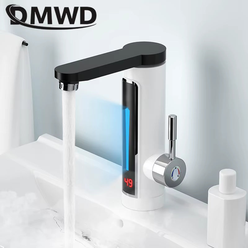 Household Instant Heating Faucet Electric Water Heater Hot Cold Dual-Use Tankless Tap Quick Heating LED Temperature Display